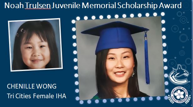 PCAHAMain's tweet image. Congrats to Chenille Wong, @TCPredators on winning the Noah Trulesen Juvenile Memorial Scholarship Award from #PCAHA!