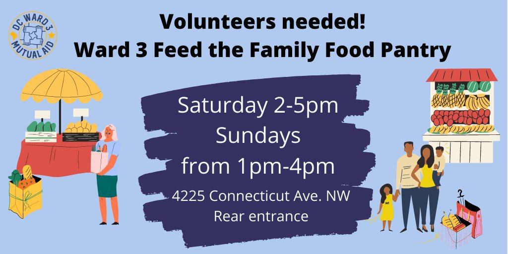 Ward3MutualAid's tweet photo. Are you looking for ways to support your community? Join us as a volunteer at the Feed the Family pantry every weekend! Email feedthefamilydc@gmail.com for more info. #CaringForOurNeighbors #DMVMutualAid https://t.co/kjHWA5nnG1