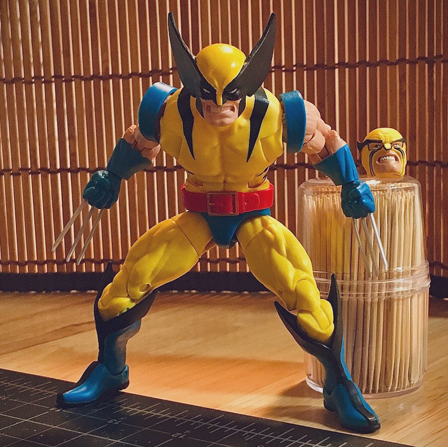 EMannLand's tweet photo. Finished little my little #marvellegends customization project XD I finally painted up this #wolverine figure head I had for a wile. #marvelcustoms https://t.co/deMWh0NOAM