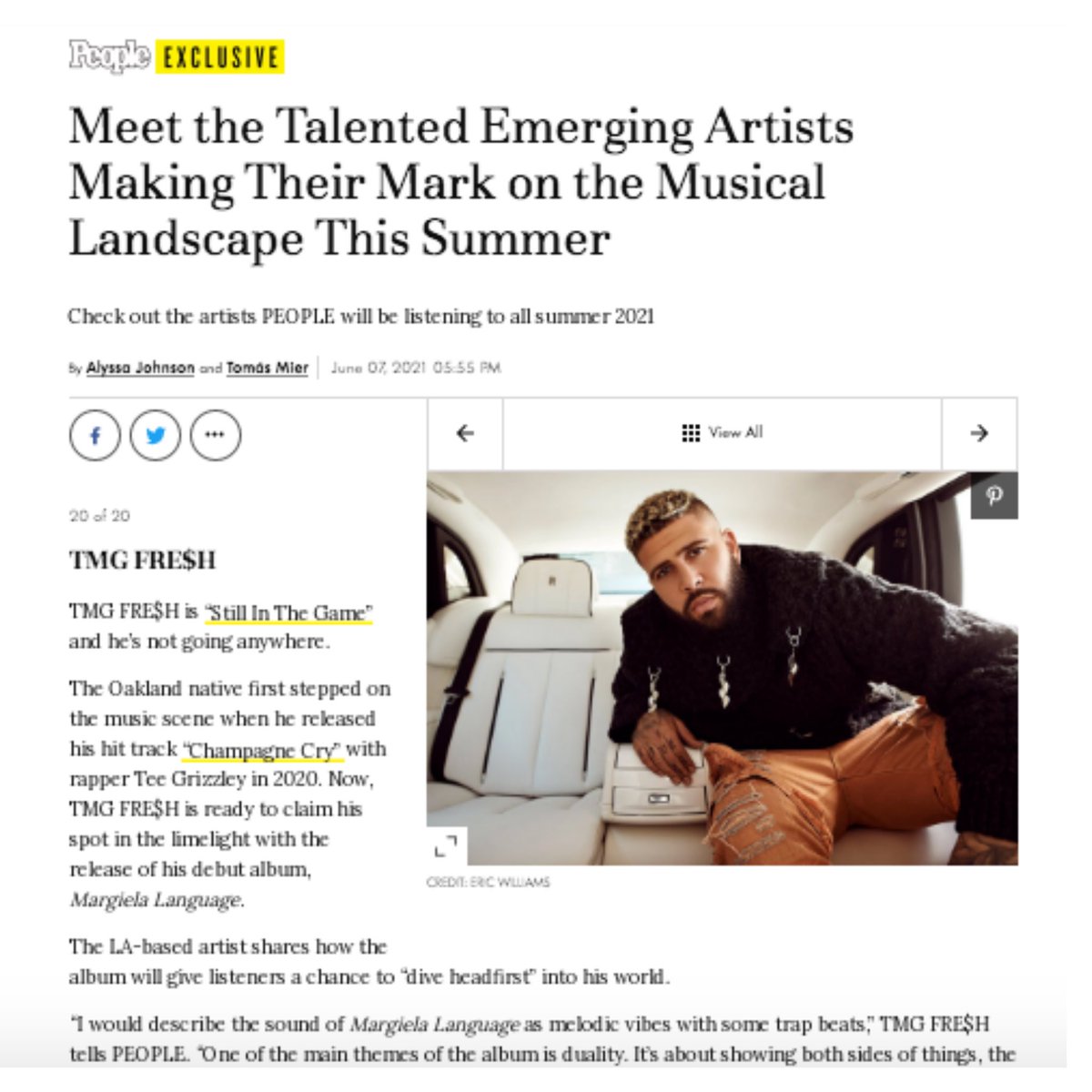 playboyfresh_'s tweet photo. Shout out to @people for the love. https://t.co/3sbMJ075jC #MargielaLanguage https://t.co/qtONPCN27M