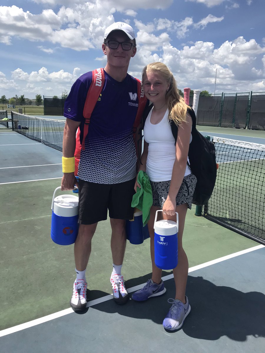 Congrats to Ally Roeth and Will Ecklund for finishing fourth at the State Coed Doubles Tournament today! GO WARRIORS!!