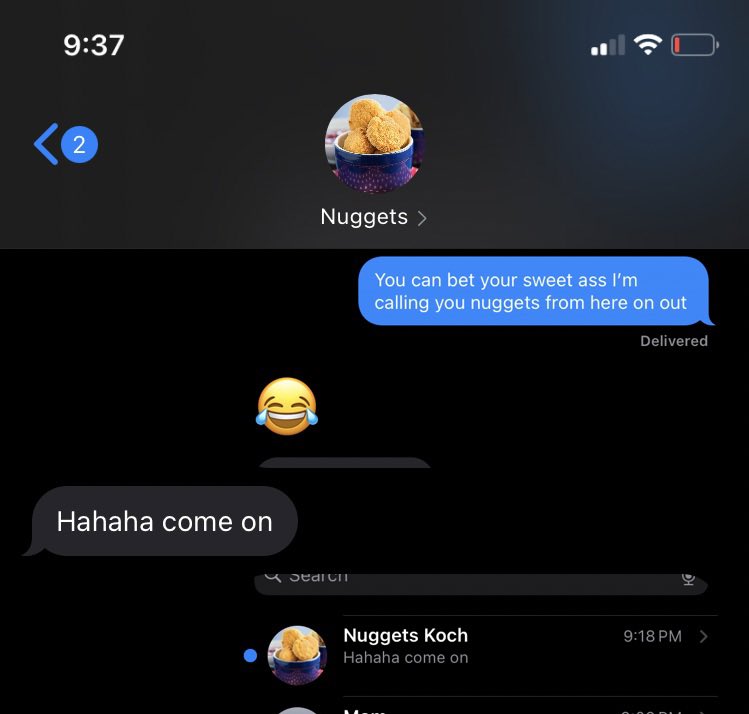 itsruddlezbetch's tweet image. When you and your boyfriend are so silly that he now is under the name Nuggets in your phone with contact pic that goes accordingly

I have lol’d all day bc I’ve been texting nuggets