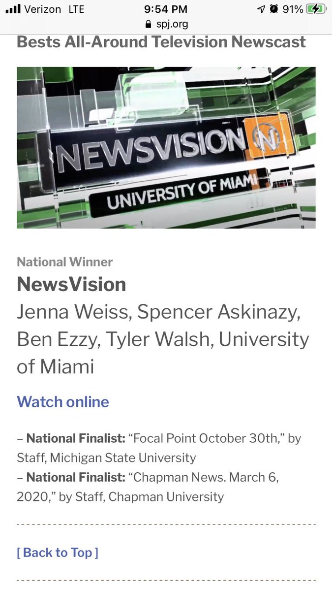 National finalist for Best All-Around College TV Newscast! Congratulations ⁦<a href="/ChapmanNews/">Chapman News</a>⁩ 
⁦<a href="/JackieGoldTV/">JackieGoldTV</a>⁩ ⁦<a href="/JasminSani/">Jasmin Sani</a>⁩ AJ Keenan,⁦<a href="/colettehanngo/">Colette Ngo</a>⁩ ⁦⁦@lindseyarabian⁩
⁦<a href="/CU_DodgeCollege/">Dodge College of Film and Media Arts</a>⁩ ⁦<a href="/ChapmanU/">Chapman University</a>⁩