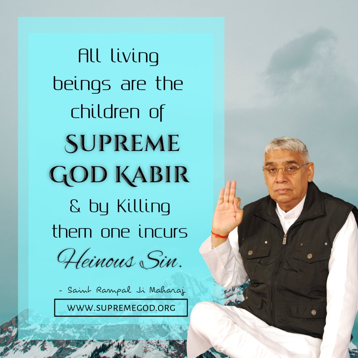 sakshi_mahanand's tweet photo. #wednesdaythought
All living beings are the children of Supreme god kabir & by kitting them one incurs heinous sin .
#spriritul
#supremegod
#satlokaashram
#ThoughtForTheDay
#wednesdaythought
@SatlokChannel https://t.co/BExAe2LGBk