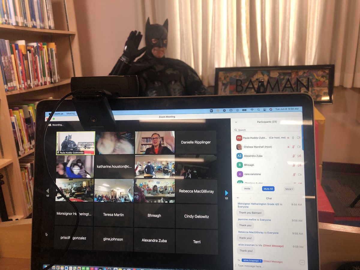littlephz's tweet photo. Another few favorite pictures of Batman leading mindfulness exercises to over 80 classes @CCSD_edu. What a treat to practice breathing, mindfulness, and reflective prayer practices! @j_wasch @kevindeforge @dmcat5 @CMar325 @plantz_ccsd https://t.co/PWZkS9rqzf