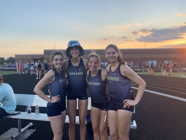 All Conference Medalists include:
Seneca Funmaker 3rd Shot Put.
Venna Krayer, Alice Davies, Jadynn Gruner, McKenzie Gruner 3rd Place 4x8.
Mckenzie Gruner also with a 2nd place 1600m finish and finally finishing her meet as the 800m Badger North Champ.