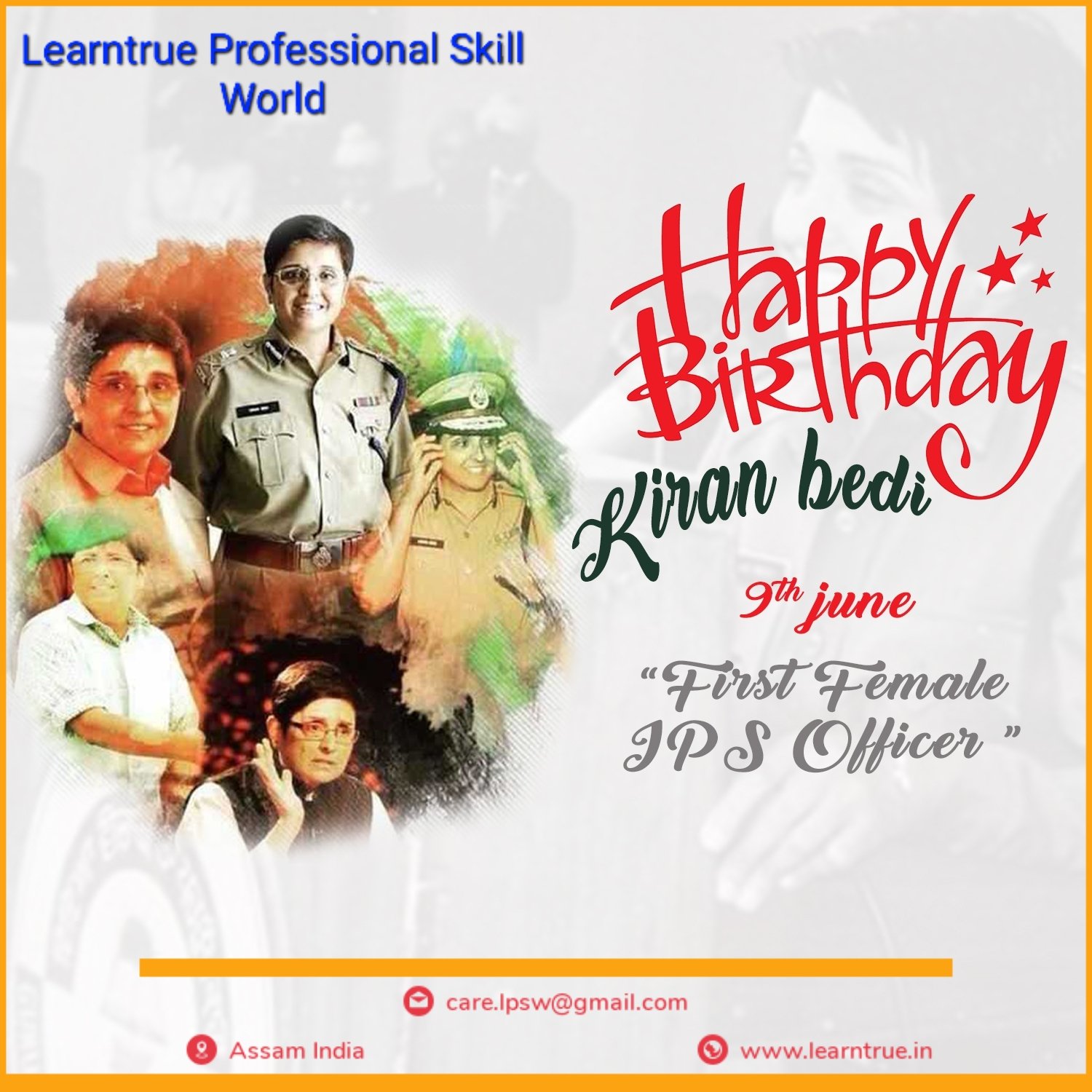 Happy birthday to Kiran Bedi    