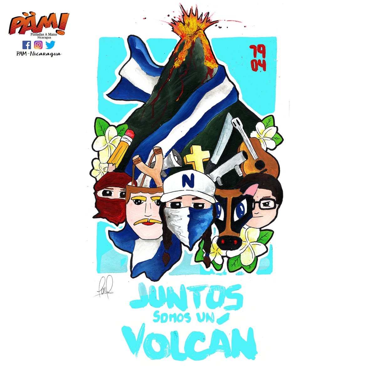 NicaraguaPam's tweet photo. Hoy más que nunca hay que recordar aquella llama que nos unido en 2018. Las injusticias y arbitrariedades de 2 locos siguen destruyendo el país.

Recordemos que:
"JUNTOS SOMOS UN VOLCAN"

#SOSNicaragua https://t.co/izs2veMQr6