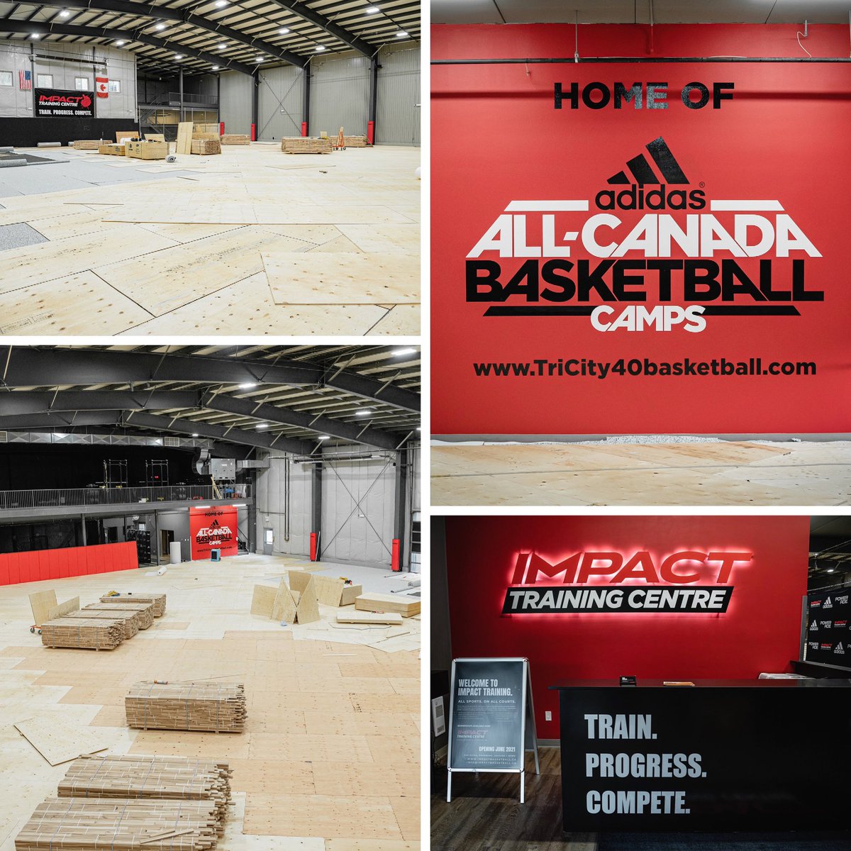 The best court in the region is taking shape! Our courts should be completed by next week and our staff cannot wait to have our community join our programs. Train. Progress. Compete. 🏀🔥💯 #ImpactCentre #ThePeoplesCourt #makeanimpact