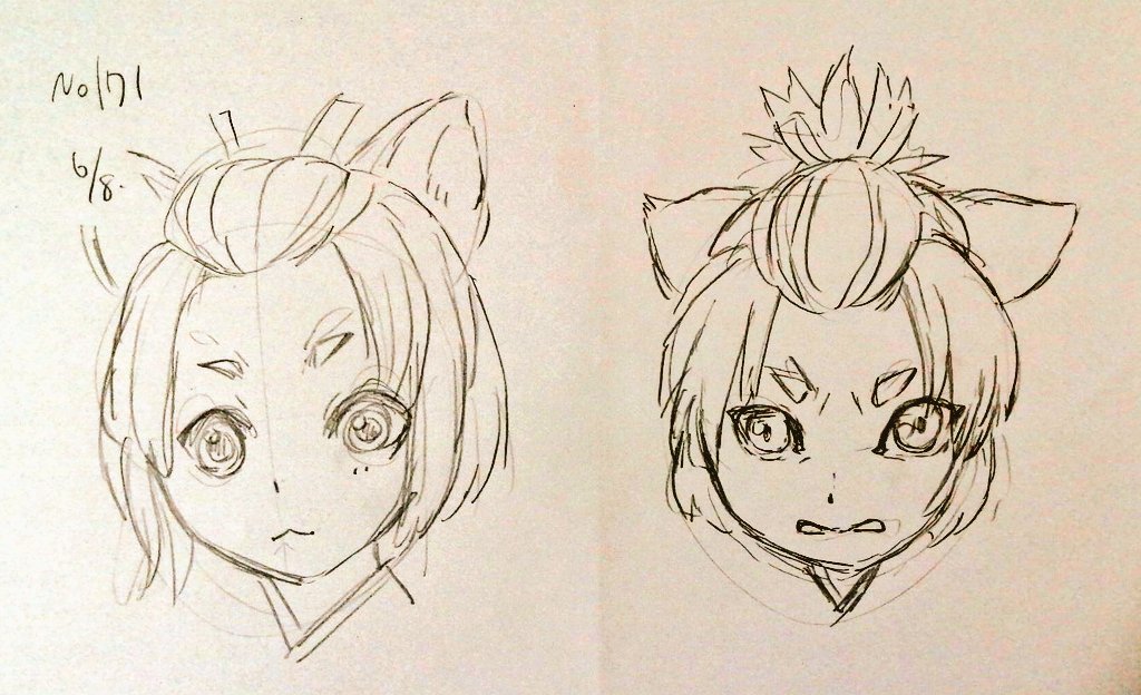 #1日1模写 171.172/365 
