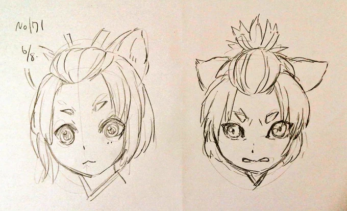 #1日1模写 171.172/365 