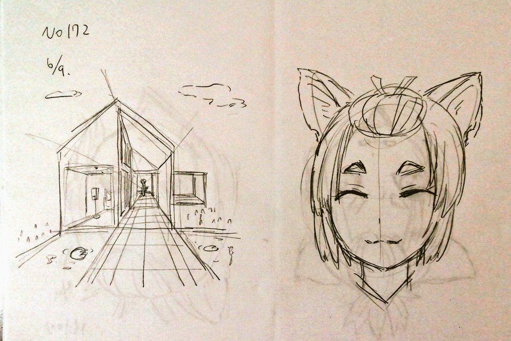 #1日1模写 171.172/365 