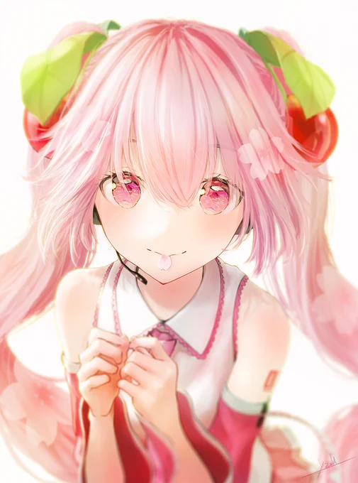 #笑顔の絵でその人の性格がわかるらしい 
ミクちゃんの笑顔が大好きなので
笑顔の絵は9割方ミクちゃんのイラストでした😊 