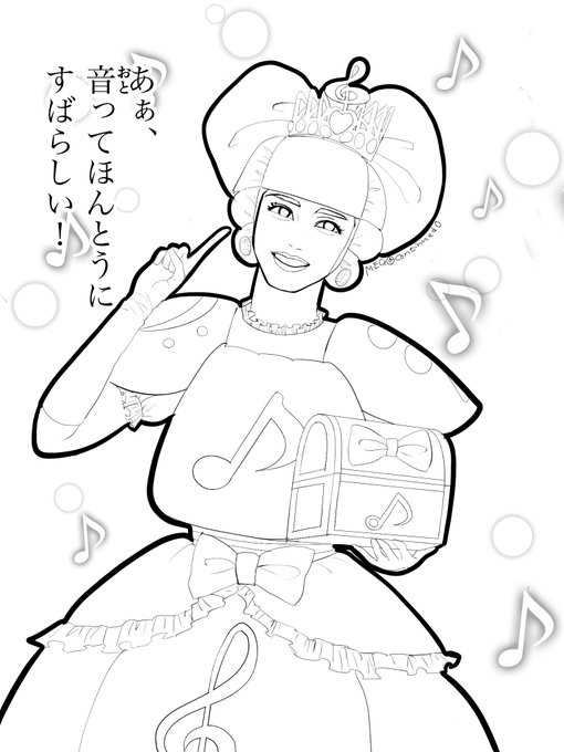 ミミイちゃんも描いた
線画だけで似せるの難しいので塗ったパターンも付けておく😅 