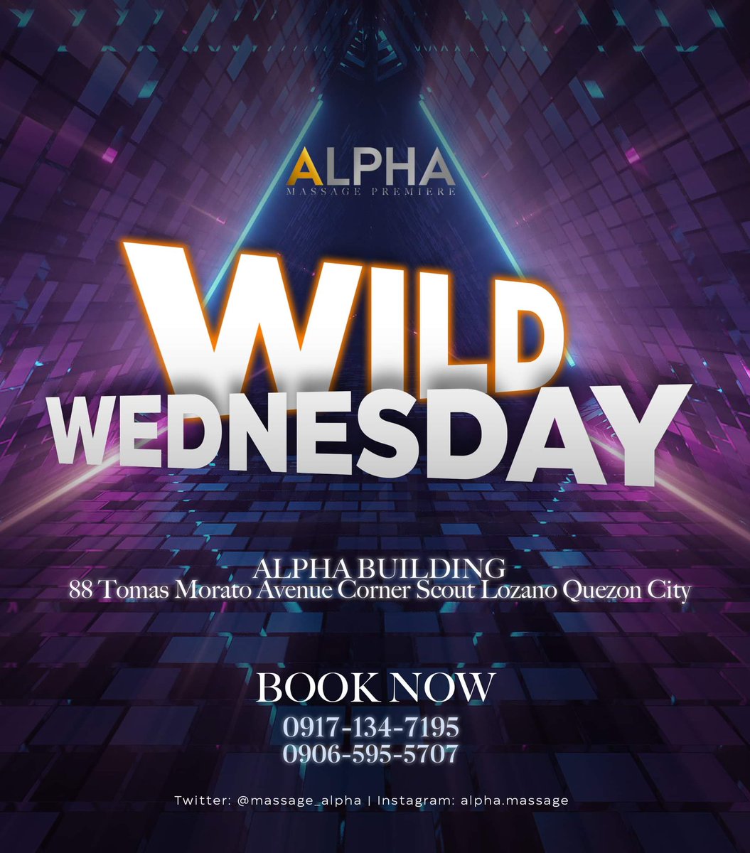 It's WILD WEDNESDAY! Starting today 1PM onwards enjoy UNLIMITED WET AREA ACCESS! Sauna &amp; Steam room that could fit 15pax each, 30 massage beds, Alpha Sports Bar &amp; Lounge W Free Drinks, #KappaMassage &amp; #KappaDeltaMassage the best &amp; most mind-boggling massage EVER! See y'all today!