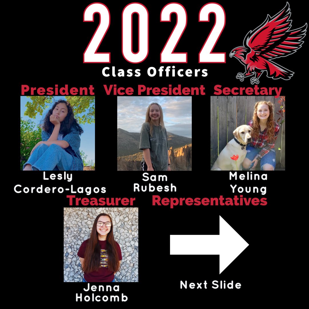 Official_RNN's tweet photo. If you haven’t heard, the results of class elections were decided. Redhawks, here are your class officers for next year! https://t.co/ZYy7VR8DSB