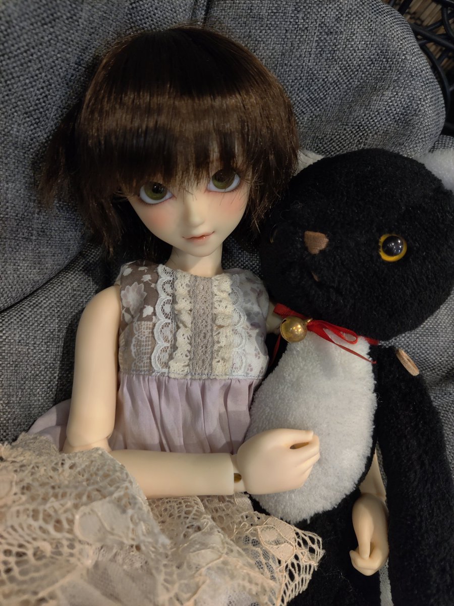 DioxPurple's tweet photo. Daily doll photo!
Volks SDCute Renee, with the Volks black cat mascot, Komame!
#volkd #volksbjd #volkssdc #volksrenee #volkskomame #komame #legitbjd #bjd #balljointeddoll #bjdphotography #reneetheblackcat #blackcat #cat https://t.co/q1HfrTgHz2