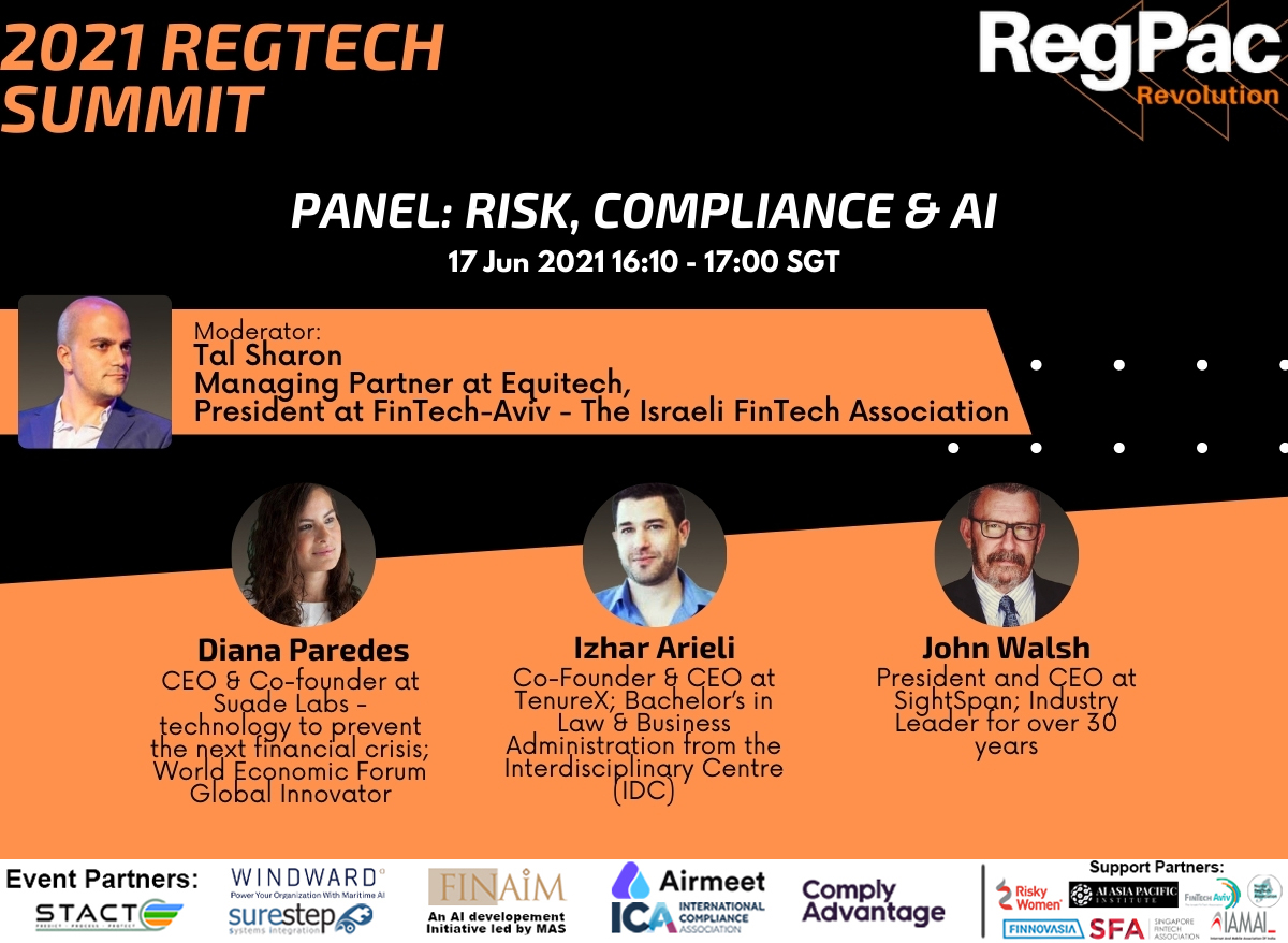 regpac_'s tweet photo. Join the Risk, Compliance & AI panel as as our speakers discuss about:
- data & AI for regulatory reporting in financial services
- detecting anomalies or fraud
- recognizing patterns
- and more!
@sightspan @EquitechTweets @Dianartemis3 @SuadeLabs https://t.co/eredduGboP https://t.co/0tDZcLiX3u
