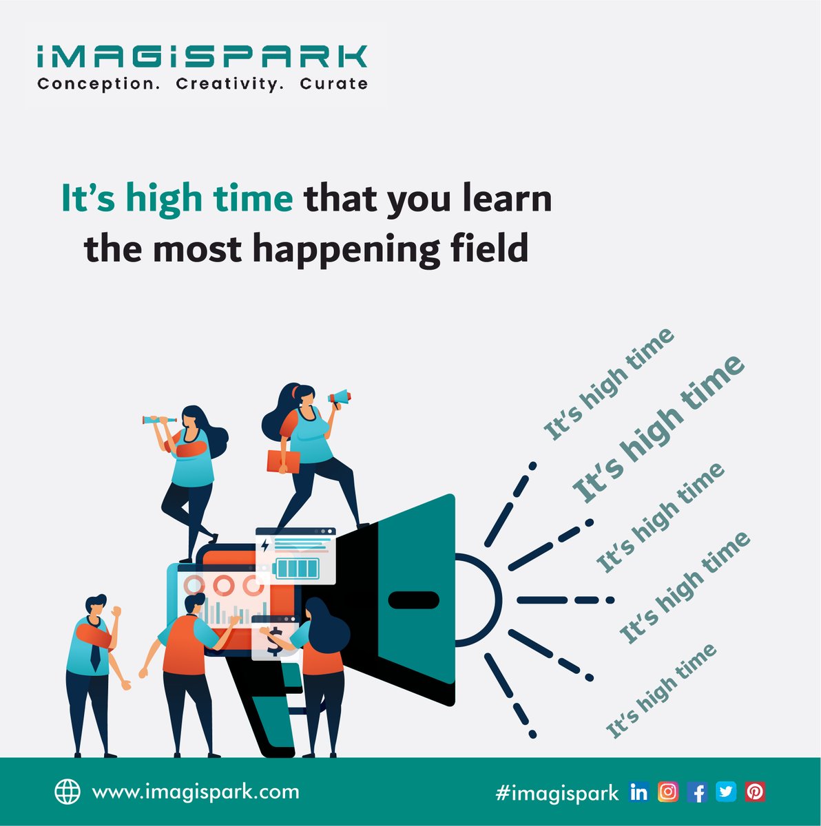 imagisparkk's tweet photo. Digital marketing is the word of the hour and need of the hour. It can create you lot of growth in your business. Then, why would you choose to postpone putting time and effort into digital marketing? Don’t wait for it. Start now and grow digitally.
#digitalworld #imagispark https://t.co/mrjs3zDMjY
