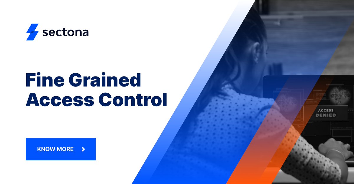 SectonaTech's tweet image. Ensuring the user is granted access to critical IT only to what he/she is entitled to is made possible with the concept of fine-grained access control, a dimension of attribute-based access control. Learn more - sectona.com/resources/fine…
#keyconcept #privilegedaccesssecurity