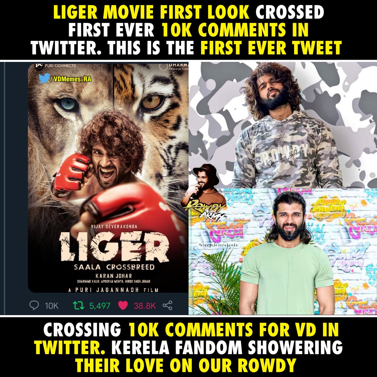 VDMemes_'s tweet photo. First 10K Commented First Look For @TheDeverakonda ❤
Kerela Fans 🔥
.
.
Follow Us @VDMemes_RA For More Edits And Updates 🙌
.
.
#VijayDeverakonda || #Liger 
@thedeverakonda https://t.co/9XOtWakwgE