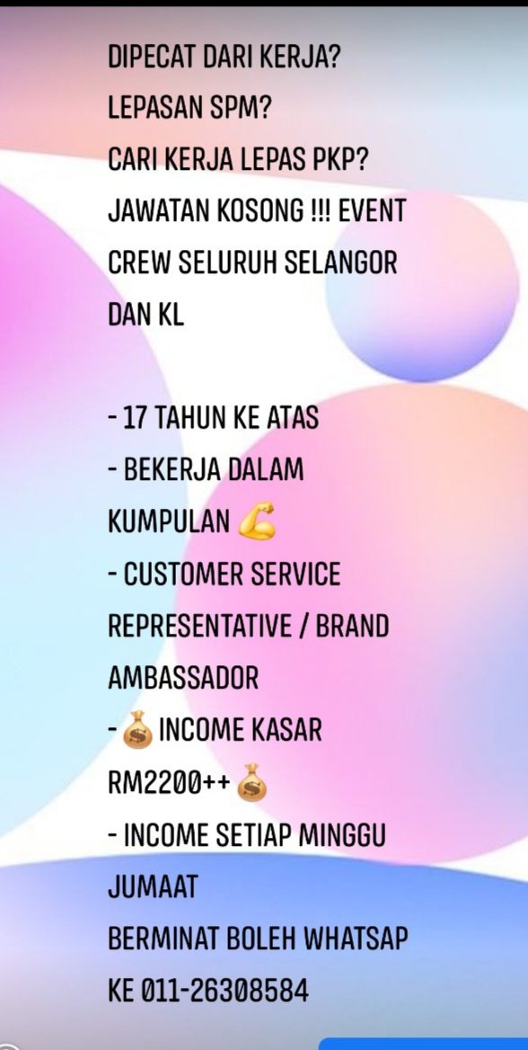 Umxselvxm's tweet photo. @jwtnkosong @InfoKerjayaAnda @J0mCariKerja @jawatannkosong @haikerja @Jobkerjaya @JawatanK @JawatanKos0ng @Twt_IklanKerja @jawatan2u @jobseekers91 @ejawatankosong @KekosonganKerja @Peluangkerjaya @KerjaOnlinez https://t.co/GTDAWtGPkE