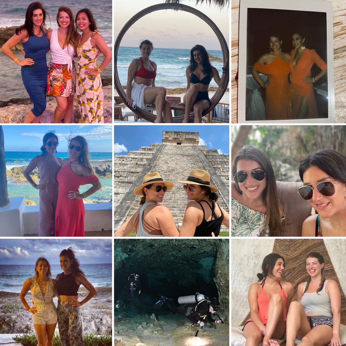 Jessica Bourne (@jessica__bourne) on Twitter photo Happy Bday <a href="/shefcurry8/">Sandy Curry</a>! Grateful 2 have U as a travel/extreme adventure/scuba PIC, T-sister 💙confidant & loyal friend!
.
Here’s the Top 9 of us from our latest 🇲🇽 adventure #LaughTilitHurts #ElTabano #Pedal2BeatSundown #Full🌝Temazcal #ChknPizza #Cenotes #OnCallWeddingDate Happy Bday <a href="/shefcurry8/">Sandy Curry</a>! Grateful 2 have U as a travel/extreme adventure/scuba PIC, T-sister 💙confidant & loyal friend!
.
Here’s the Top 9 of us from our latest 🇲🇽 adventure #LaughTilitHurts #ElTabano #Pedal2BeatSundown #Full🌝Temazcal #ChknPizza #Cenotes #OnCallWeddingDate