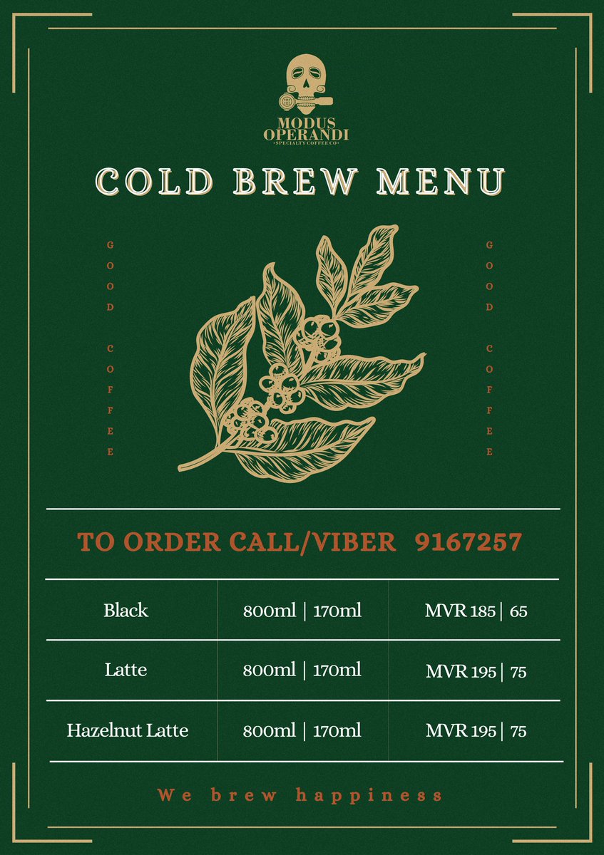 Modus Operandi Coffee Co. (@modusoperandico) on Twitter photo 