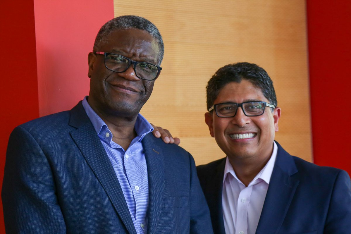 jcu's tweet photo. Congratulations to Professor Ajay Rane OAM (pictured here with Nobel Laureate and human rights activist Dr Denis Mukwege) for being named as one of the 2021 Queensland Greats! https://t.co/eeBwkDZCL5 https://t.co/TQTlgiERsl