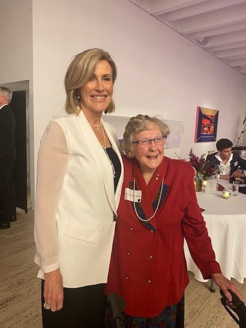 CMFN1943's tweet photo. We are so pleased to announce that the 21st Queensland Greats Awards presented June 8 at the Queensland Art Gallery by Premier Annastacia Palaszczuk included our own Pixie Annat MBE OAM seen her with her great friend Kay McGrath at the presentation night https://t.co/PPuAGbkah0
