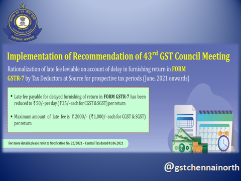 gstchennainorth's tweet photo. Important updates related to the implementation of recommendations made by the GST Council in its 43rd meeting.
Link to Notification No.22/2021: https://t.co/kOWYxxxhdJ
#EkKarDeshBehtar #3yearsofGST @icsi_cs @theicai @ficci_india @ICAICMA @hindcham @pibchennai @FollowCII @FieoHq https://t.co/ch0uivevTV