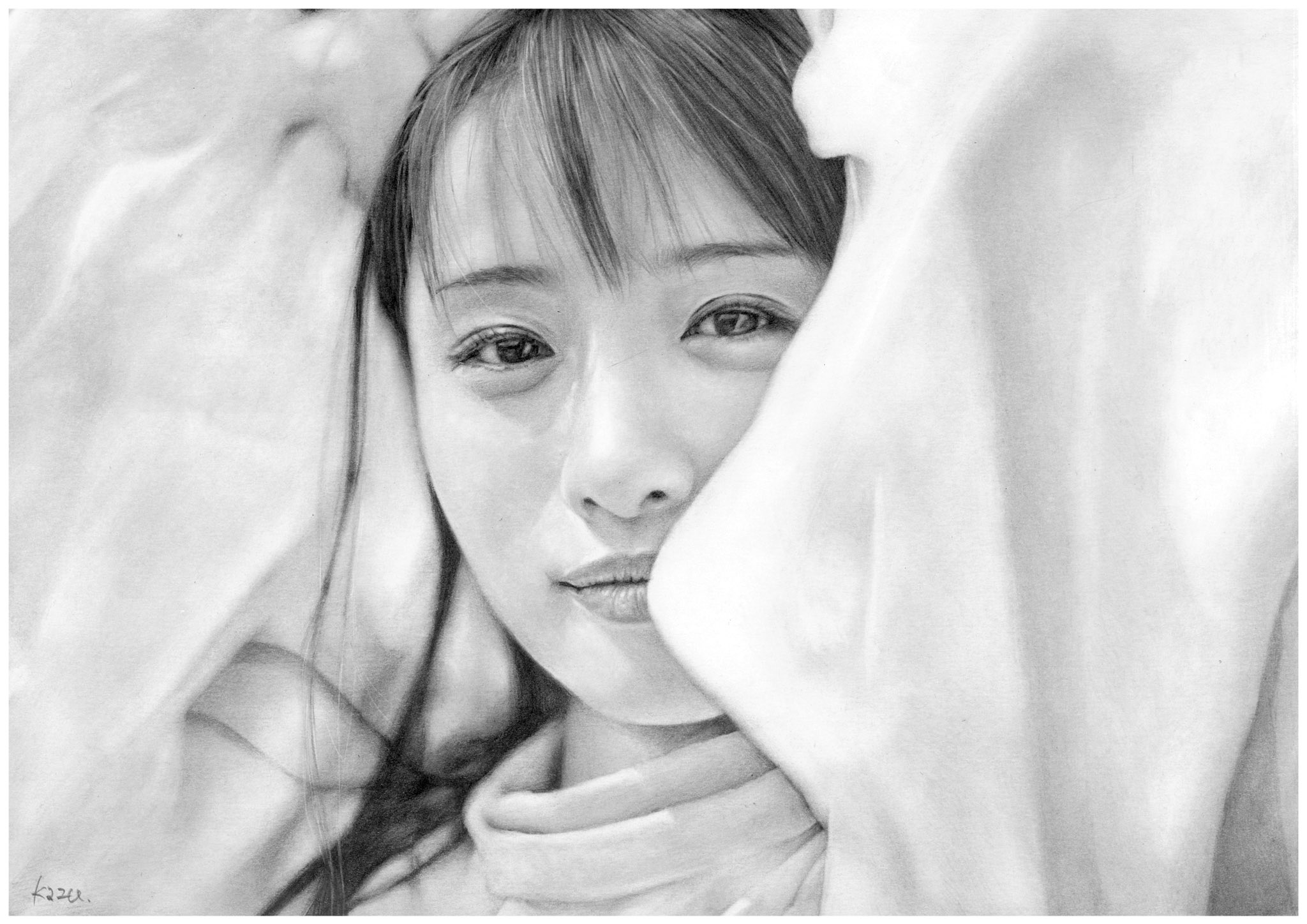 Kazu 鉛筆で描きました Draw Drawing Pencildrawing Sketch Illustration Illustagram Art Artworks Realisticdrawing イラストグラム 絵描きさんと繋がりたい 鉛筆 鉛筆画 人物画 肖像画 イラスト デッサン 石原さとみ