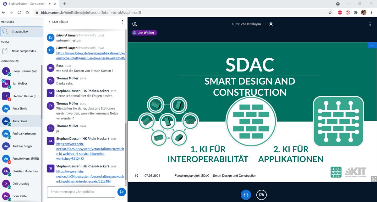 Last Monday, on June 07, we had the honour to present our project at the Webinar: Artificial Intelligence-Where is the journey heading? as part of the IHK's theme week on Artificial Intelligence (AI).
Thank you Jan Wolber for the excellent presentation!