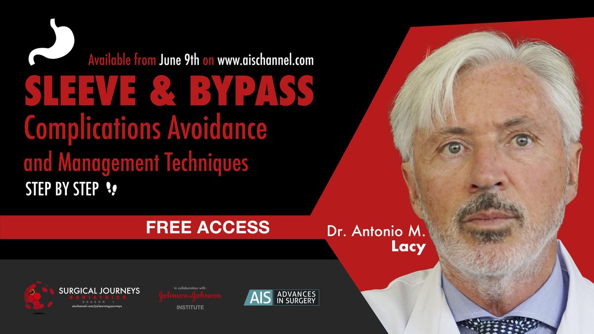 AIS Channel (@aischannel) on Twitter photo #BSJ2021 Sleeve & Bypass, Complications avoidance and management techniques by Dr <a href="/AntoniodeLacy/">Antonio de Lacy</a> M.D, FACS (HON), FASCRS (HON), Chief of Gastrointestinal Dept. of Surgery <a href="/hospitalclinic/">Hospital Clínic</a>, Barcelona, Spain. 🌐tinyurl.com/yygtndfr #Bariatric #LapGastricBypass #SADI #OAGB #BSJ2021 Sleeve & Bypass, Complications avoidance and management techniques by Dr <a href="/AntoniodeLacy/">Antonio de Lacy</a> M.D, FACS (HON), FASCRS (HON), Chief of Gastrointestinal Dept. of Surgery <a href="/hospitalclinic/">Hospital Clínic</a>, Barcelona, Spain. 🌐tinyurl.com/yygtndfr #Bariatric #LapGastricBypass #SADI #OAGB