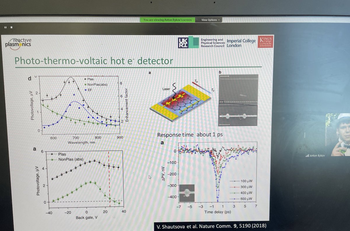Next up Anton Bykov talking about hot electrons in Optoelectronics #plasmonics #plasforum21