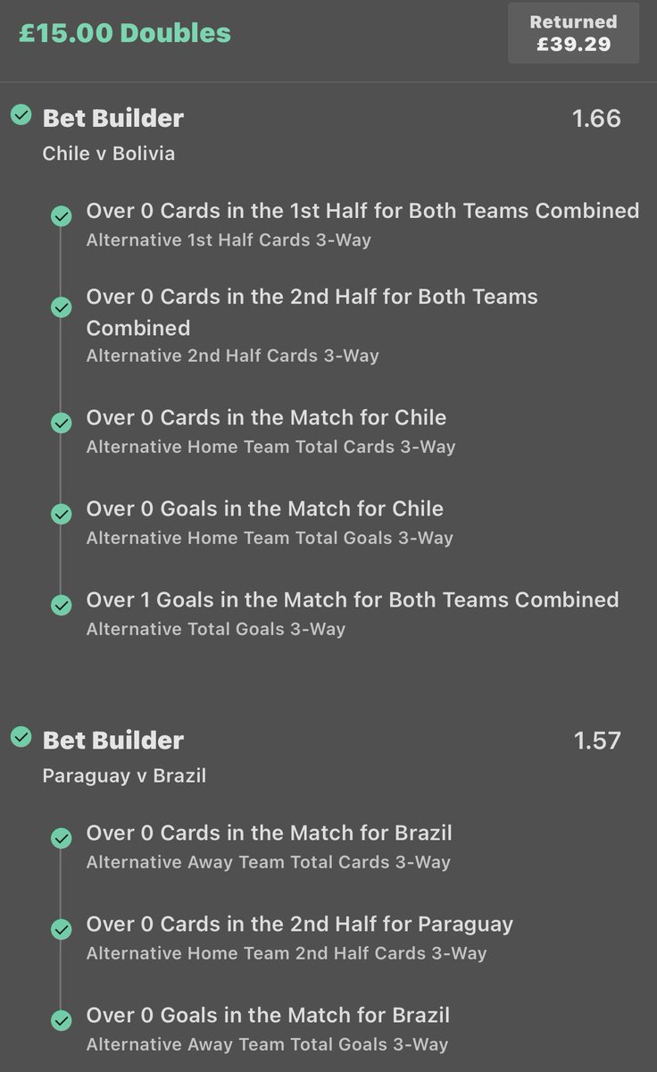 bazzasbets's tweet photo. WHO’S EXCITED FOR THE EUROS?!😍

5 days ago I tested my system in South America and made a profit of £160 in one night (below tweet). 

Last night I tracked it in XXL and...ANOTHER SMASH UP!

4 bets, 4 wins... over 9units PROFIT in one night!

DM to smash the Euros with me.💪🤑💥 https://t.co/xkmrXyR2x6