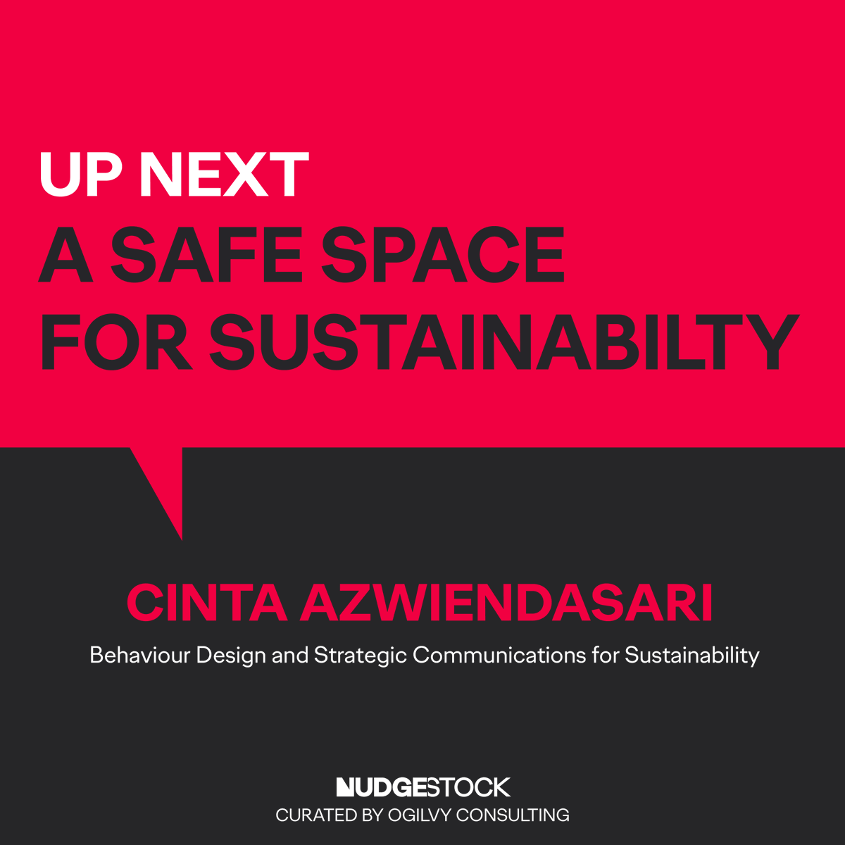 Nudgestock's tweet photo. Join Cinta Azwiendasari as she discusses how to create a safe place for sustainability at #Nudgestock2021.  Streaming live on https://t.co/F3w30g1uTv now https://t.co/2ZLzwQKykG