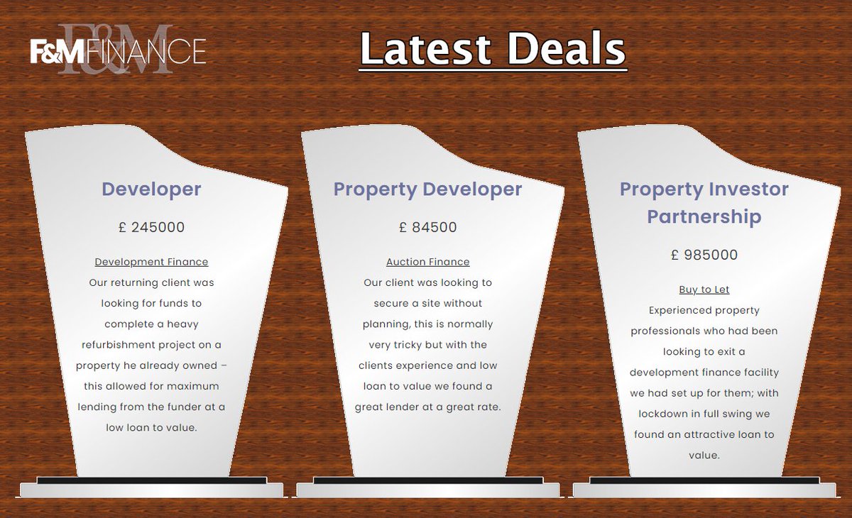 fandmfinance's tweet image. Check out some of the latest property finance we have secured for our clients.

#bridgingfinance #propertyfinance #propertyinvestment #propertydeveloper