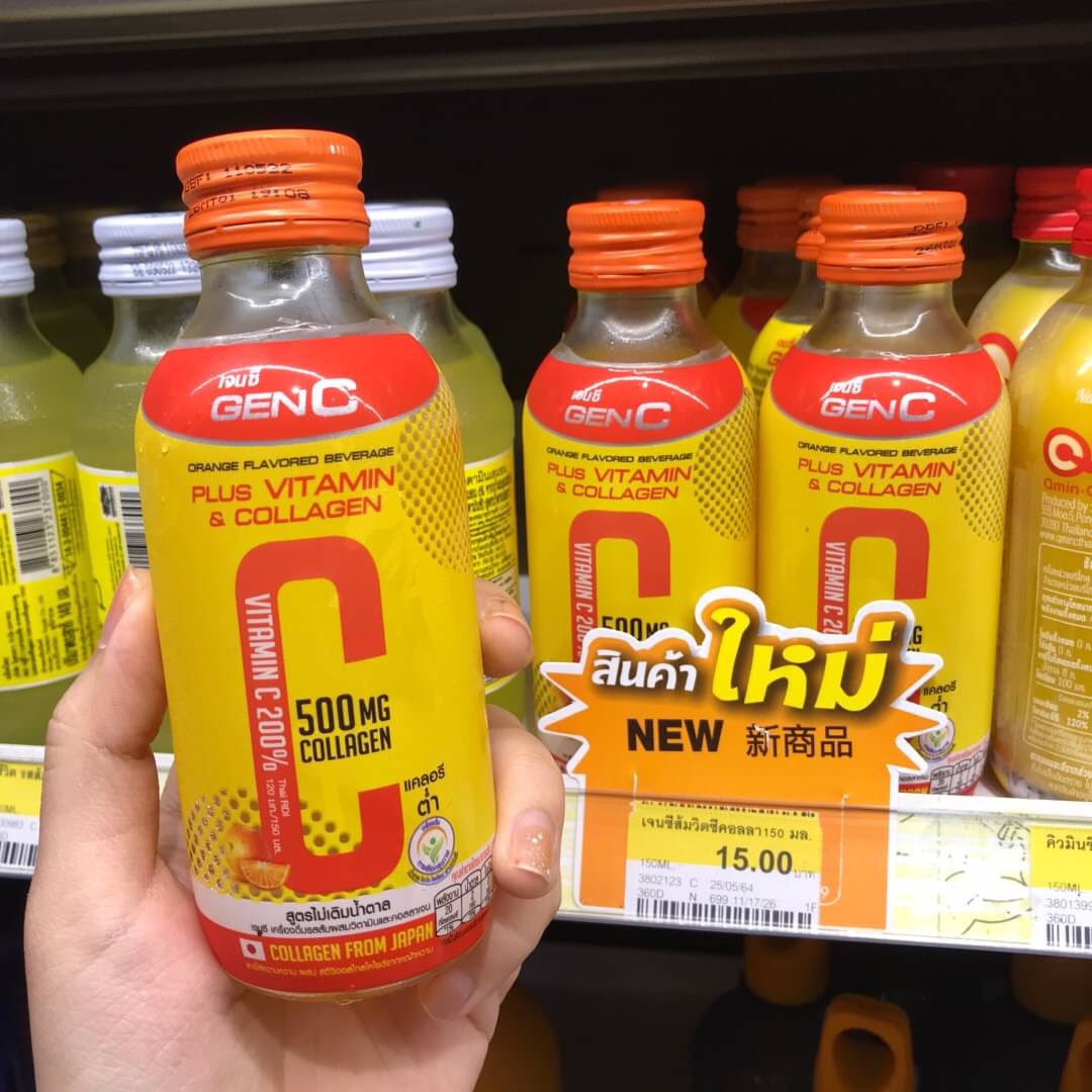 moohann_'s tweet image. อร่อยบอกต่อเลย GEN C วิตามินซีแบบดื่มผสมคอลลาเจนจากญี่ปุ่น ปังคูณสอง ทานพร้อมกันคือดี ช่วยกันดูดซึม ส่วนเรื่องรสชาติก็โอเคมากๆเลย ไม่เปรี้ยวโดด กำลังดี แถมแคลอรี่ต่ำด้วย 15 บาทเอง #รีวิวเซเว่น #เจนซีฝาส้ม #หมูหันรีวิว