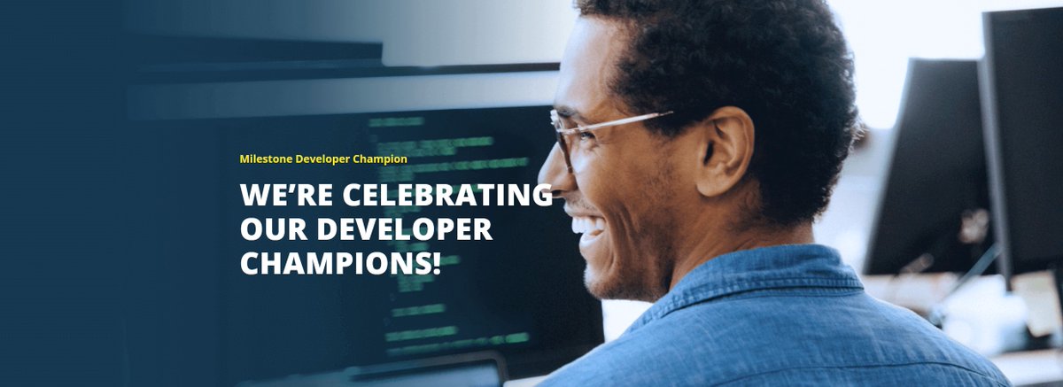 milestonesys's tweet image. We are very excited to introduce our latest initiative that will showcase some of the most cherished members of our Developer Community!

👉Find out more about the initiative and meet our Five Developer champions here: ow.ly/k16h50F6l37

#MilestoneDevChamp