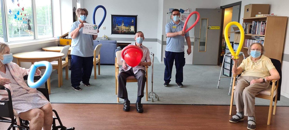 #WMTY21 seeing staff and patients engaging in small (socially distanced ) group activities in New Vic.