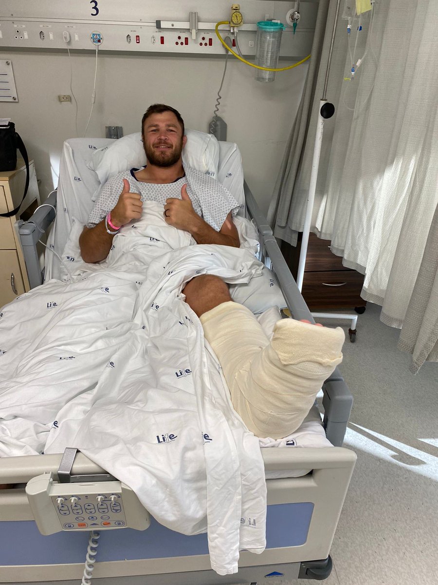 Our captain letting us know he is on the road to being A-okay. Give him a message of encouragement. 🔊