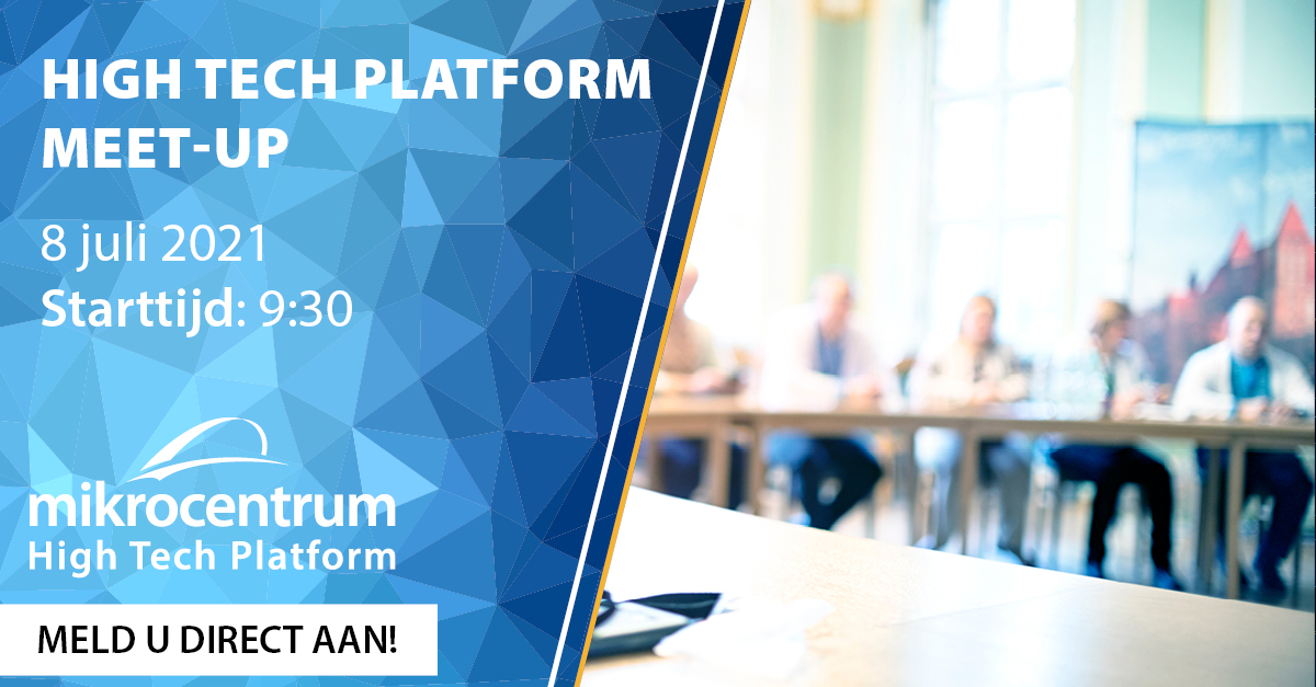 MCHighTechPF's tweet photo. Op 8 juli 2021 vindt de allereerste High Tech Platform Meet-up plaats! Ga met max. 8 personen per tafel in gesprek over actuele thema’s. Benieuwd naar de allereerste High Tech Platform Meet-up? Meld u dan direct aan: https://t.co/woIp71rtVV #MeetUp #HighTechPlatform https://t.co/HlerUkewbW