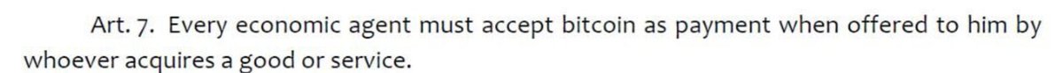 A real game changer!

The first of may countries to adopt the #Bitcoin Standard