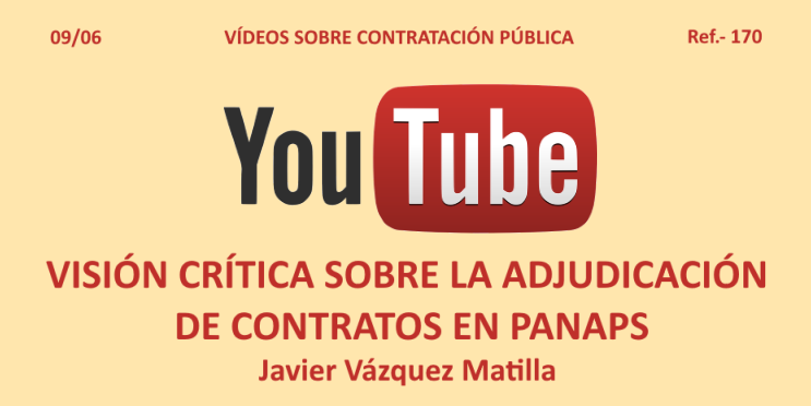 contratodeobras's tweet photo. https://t.co/p6i7NEcst7 VÍDEOS SOBRE CONTRATACIÓN PÚBLICA. Visión crítica sobre la adjudicación de contratos en PANAPS. Javier Vázquez Matilla. @Javiervazquezma. 15 minutos. https://t.co/yTPRlNZOxh