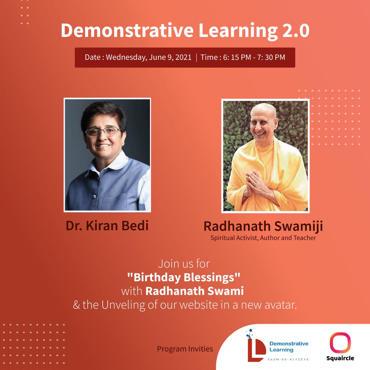 SquaircleD's tweet photo. Big Day Today !
We are completely thrilled to be a part of #DemonstrativeLearning !
Believe in your change !
@thekiranbedi @mailshiv @DemonstrativeLE #change #design https://t.co/qZirtl0Inc