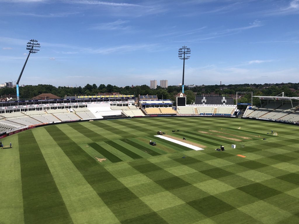 Edgbaston's tweet image. The finishing touches. 🔥

#Edgbaston | #ENGvNZ