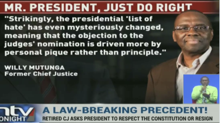 ntvkenya's tweet photo. If the constitution does not work for you, resign - Rtd. CJ Willy Mutunga tells Pres. Uhuru

Link: https://t.co/zUWnToGzKR https://t.co/ZYVanUe6g9