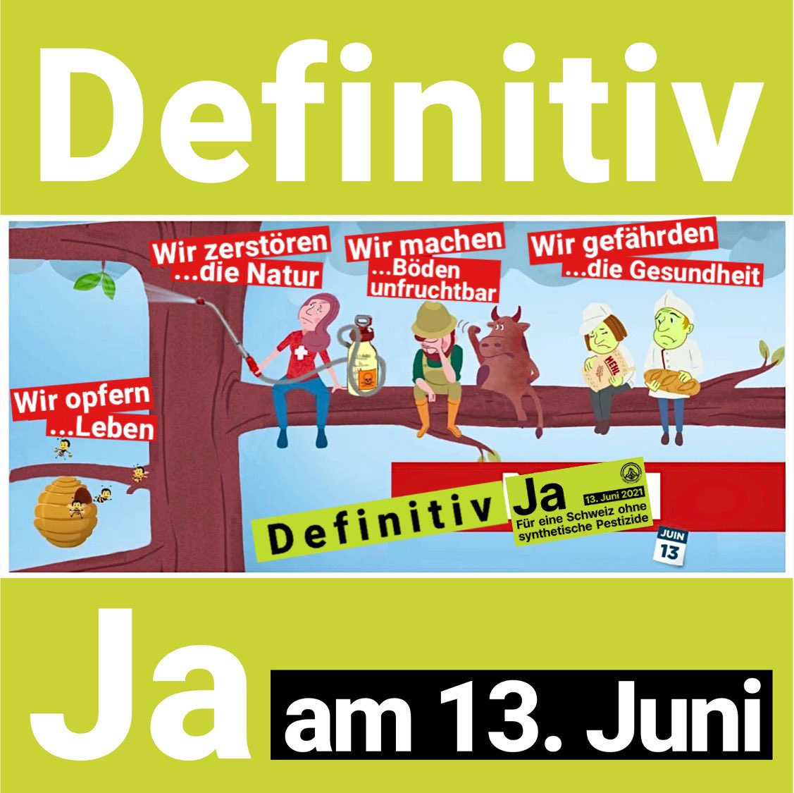 Wir können diese Initiative gewinnen - DEFINITIV JA! #voteYes #pestizidinitiativeja #lebenstattgift #abst21 #CHvote @LebenstattGift