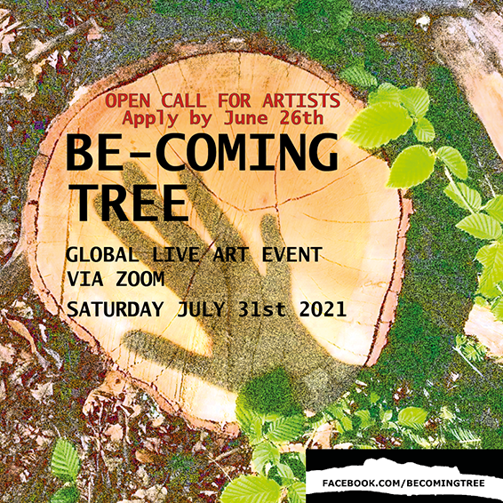 OPEN CALL FOR ARTISTS to take part in the 5th Be-coming Tree Global Live Art event- Deadline 26th June 2021 <a href="/be_comingtree/">Be-coming Tree</a> mailchi.mp/ce7f6247c765/5…